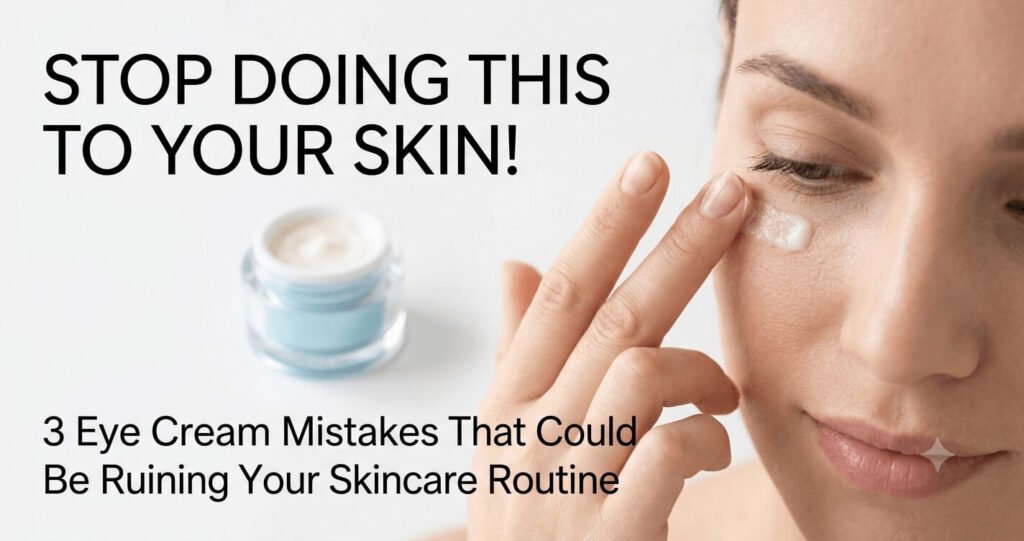 3 common eye cream application mistakes to avoid for better skincare