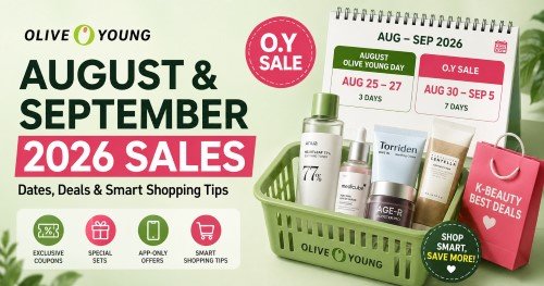 Olive Young August and September 2026 sales dates, O.Y SALE deals, and K-beauty shopping tips