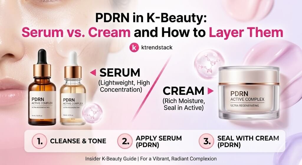 PDRN K-Beauty Serum vs Cream Layering Guide by ktrendstack