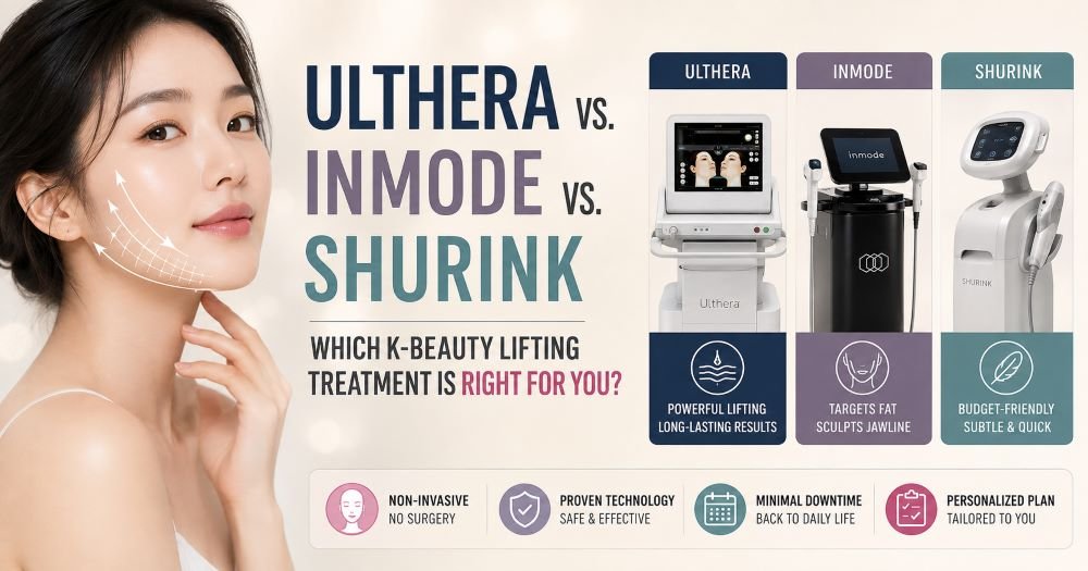 Ulthera vs InMode vs Shurink K-Beauty lifting treatment comparison