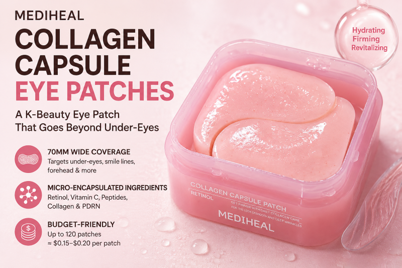 Mediheal Collagen Capsule Eye Patches K-Beauty eye patch review