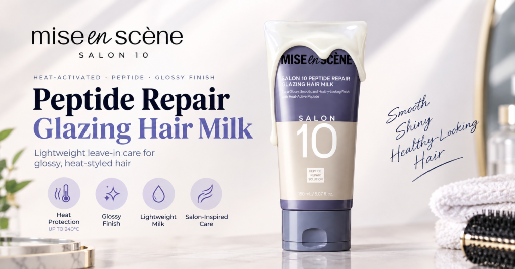 Mise-en-scène Salon 10 Peptide Repair Glazing Hair Milk 150 mL bottle | Mise-en-scène Salon 10 Peptide Repair Glazing Hair Milk, 150 mL