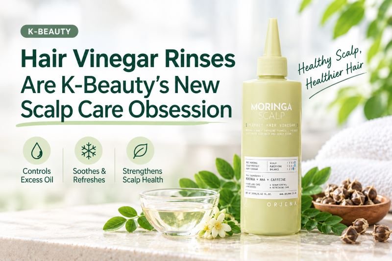 Orjena Moringa Scalp Perfect Hair Vinegar bottle, 190ml, with pointed applicator tip.